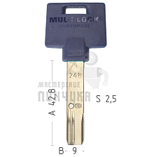 Mul-T-Lock: Профиль 248s Original "INTERACTIVE" - Чертеж