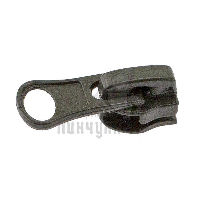 Бегунок для спиральной (витой) молнии, тип 4, автомат, ГРУША цв. 328 хаки