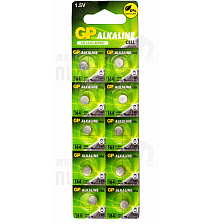 Батарейка GP G1/LR621/LR60/364A/164 BL10 Alkaline 1,5V (10/250/5000)