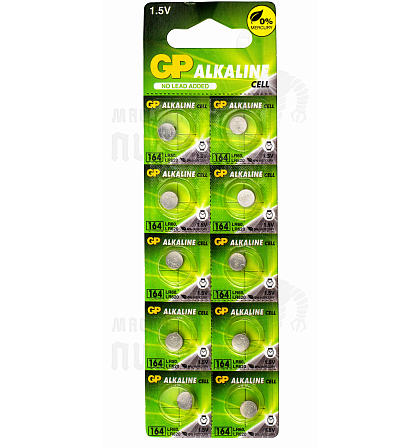 Батарейка GP G1/LR621/LR60/364A/164 BL10 Alkaline 1,5V (10/250/5000)