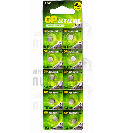 Батарейка GP G1/LR621/LR60/364A/164 BL10 Alkaline 1,5V (10/250/5000)