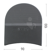 Набойка NAISHEN 675L, разм. 102*90*6,5мм, цв. черный - Чертеж
