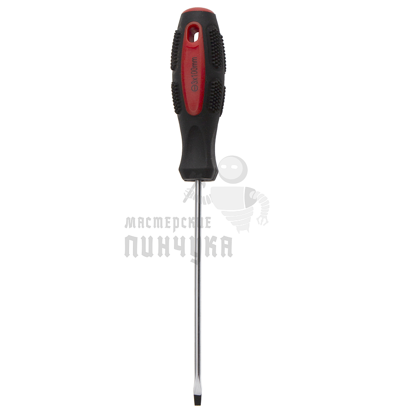 Отвертка прямая шлица 3.0х100мм CrV арт 0133 "Люкс"