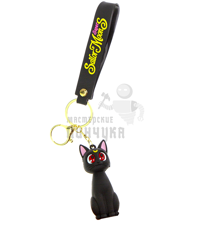 Брелок для ключей кошка "Луна" с карабином