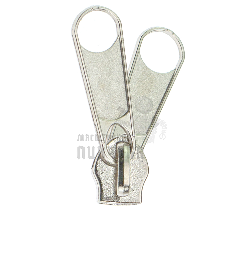 Бегунок для спиральной молнии, тип 8 галант цв. никель двойной