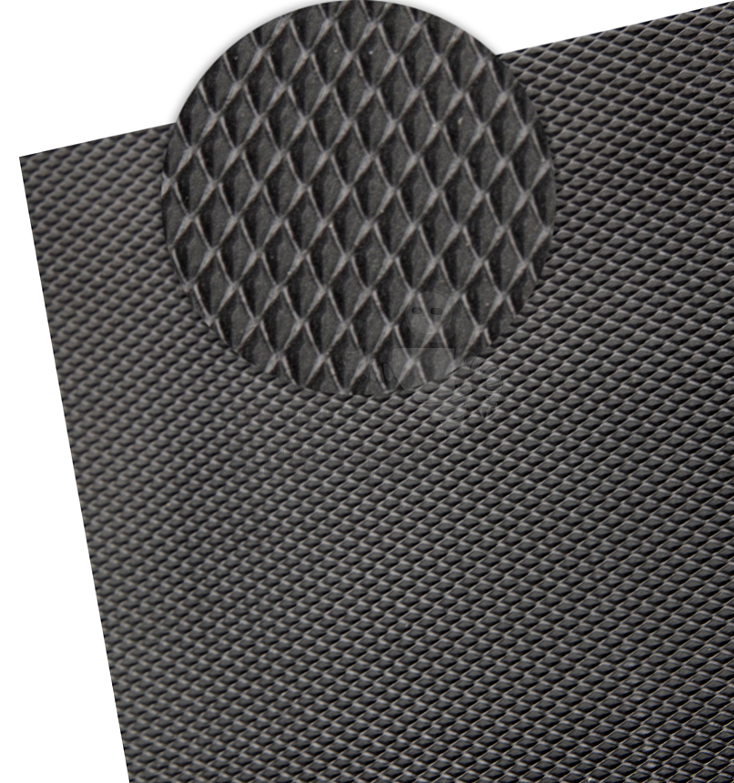 Новопора каблучная Киров "Н.К." 1200*770 19,5+-0,5мм черный, рис. Крупный ромб