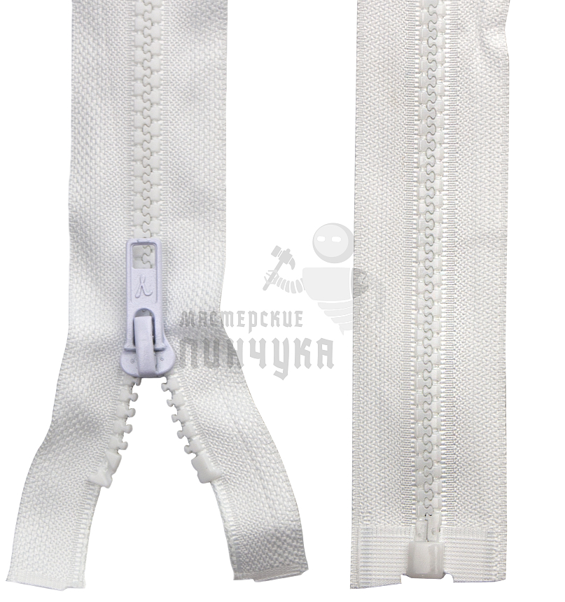 Молния Трактор "BLITZ" "MBT" 80 см Тип 5 разъёмная №101 белый