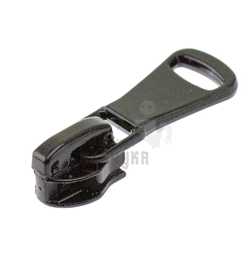 Бегунок для спиральной (витой) молнии, тип 5, автомат, арт.C8,цв. черный лакир.