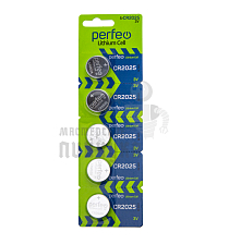 Батарейка Perfeo CR2025 BL5 Lithium Cell  3V (5/100/500) - Чертеж