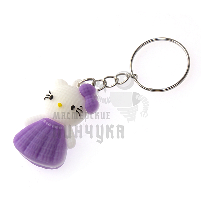 Брелок для ключей "Hello Kitty", цв.фиолеовый