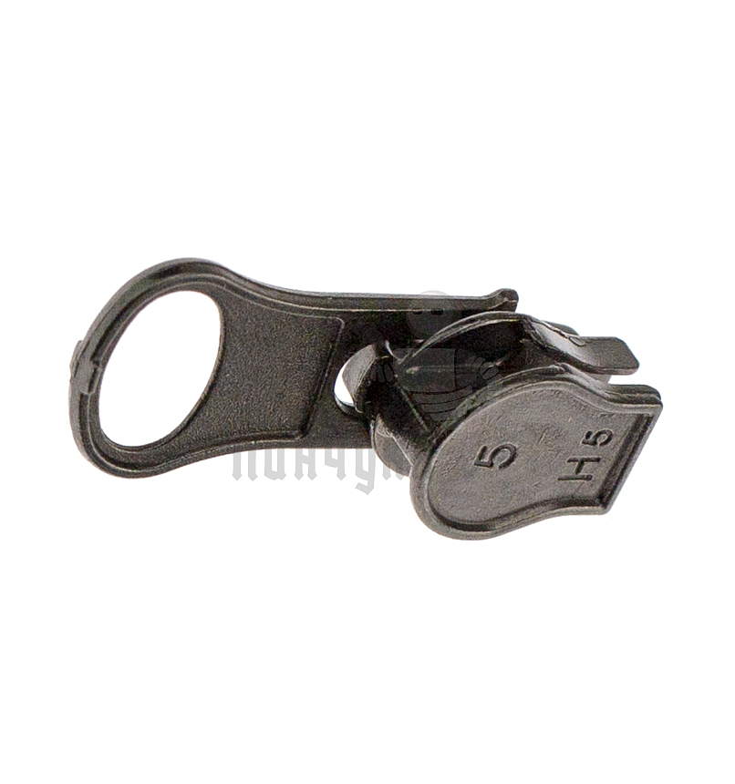 Бегунок для спиральной молнии, тип 5, автомат Груша, цв.темный никель