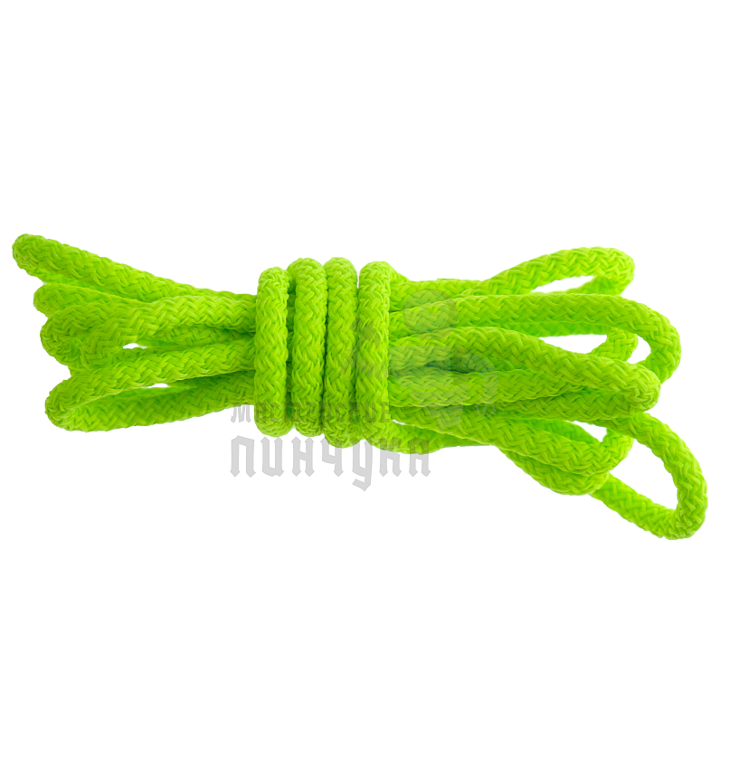 Шнурки круглые с наполнителем, 100см, цв.салатовый
