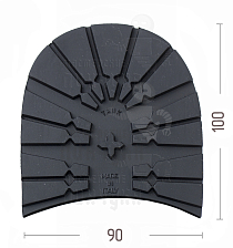 Набойка "Dunlop Tank" р.45-46, цв. черный, 8мм - Чертеж