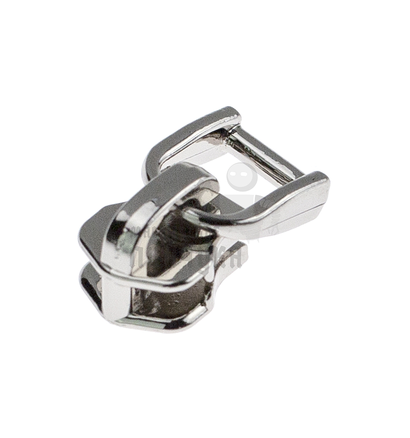 Бегунок сумочный Т5 "JX" (0493), металл, светлая гальваника