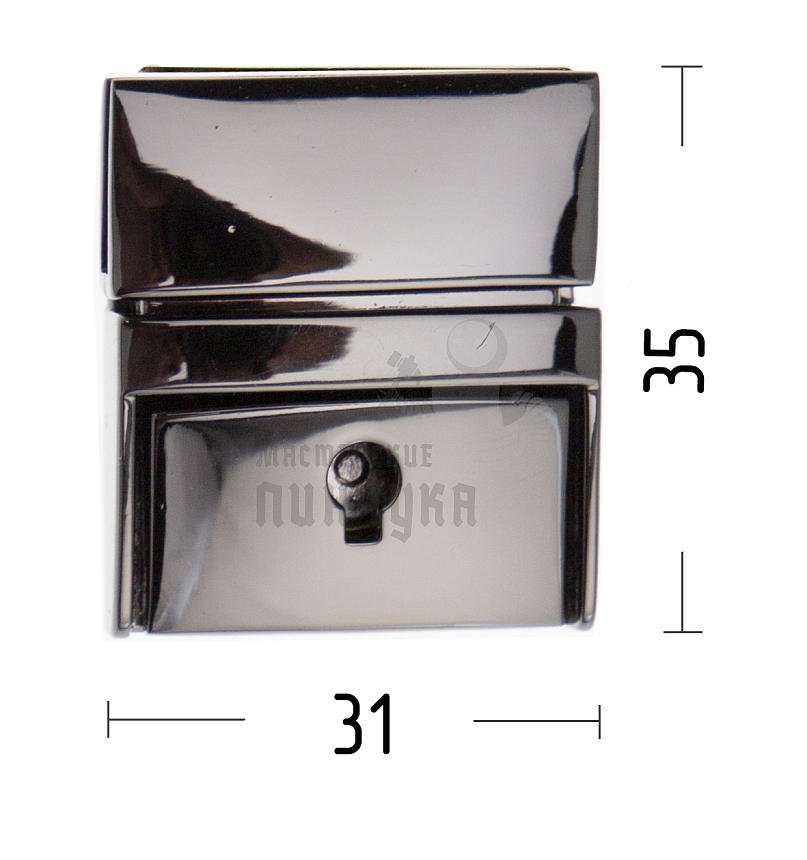 Замок портфельный 15009 цвет никель темный