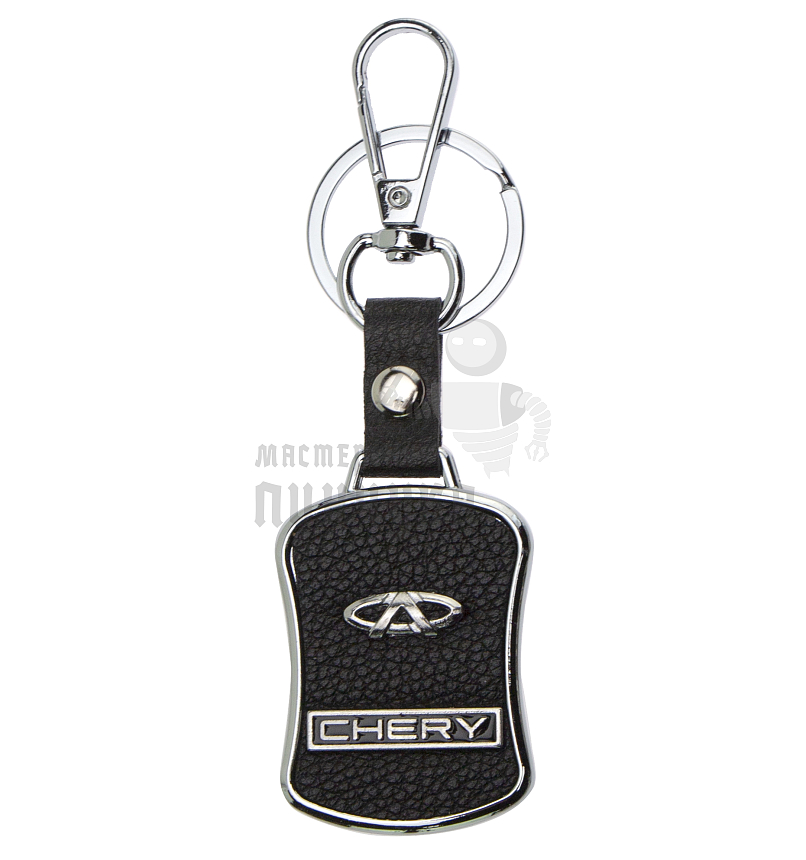 Авто карабин с кольцом для ключей CHERY Экокожа