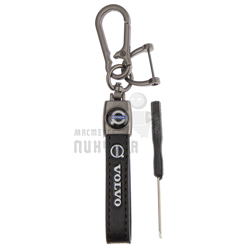 Авто карабин кожаный VOLVO