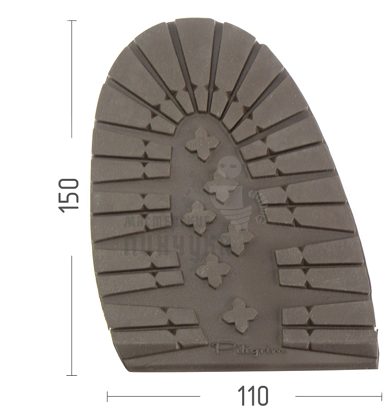 Проф. формованная Piligrim "Tank", разм. 150х110х4,5мм, цв. коричневый