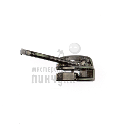 Бегунок для спиральной молнии, Т-7 "Judson", с фиксатором, цв.темная гальваника/глянец