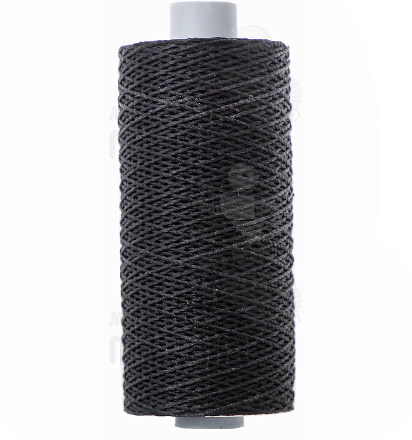 Нитки прошивочные вощеные малые черные 200м
