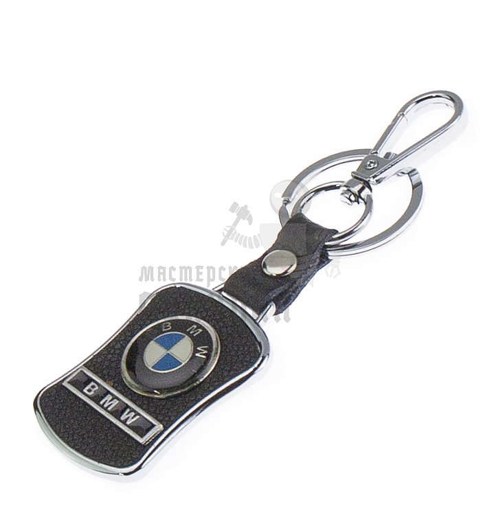 Авто карабин с кольцом для ключей BMW Экокожа