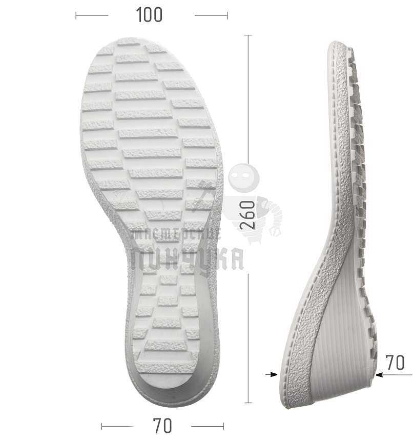 Подошва жен. Киров 80479 р. 37, цв. белый