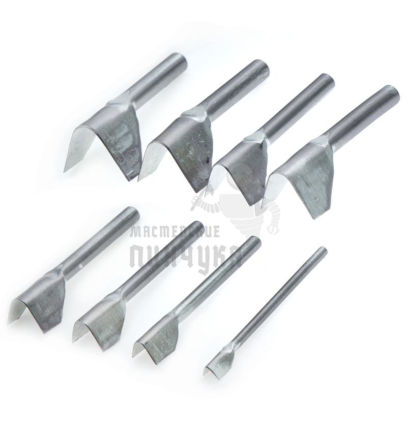 Торцеватель клиновидный V-образный для ремня или углов деталей (диаметр 10-45мм; 8шт)