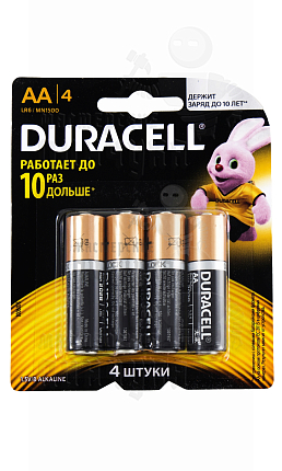 Батарейка DURACELL LR6 BL4 (4/48/192)