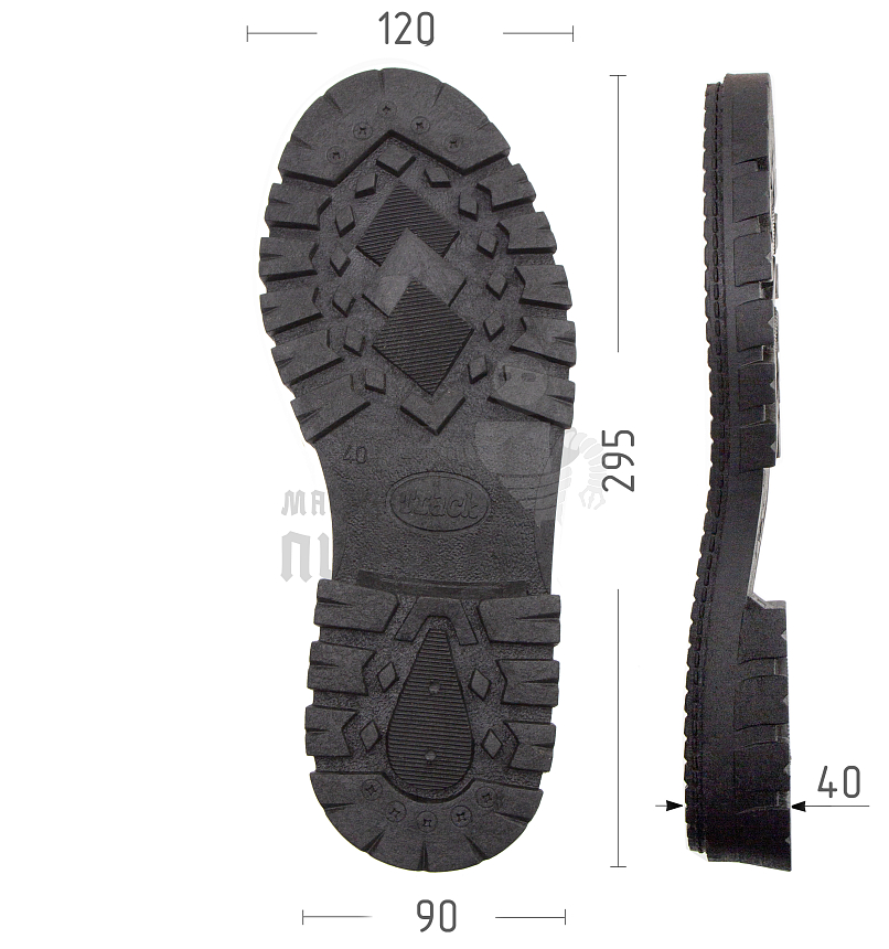 Подошва муж. "Track", Киров 33065-М р. 40, цв. черный