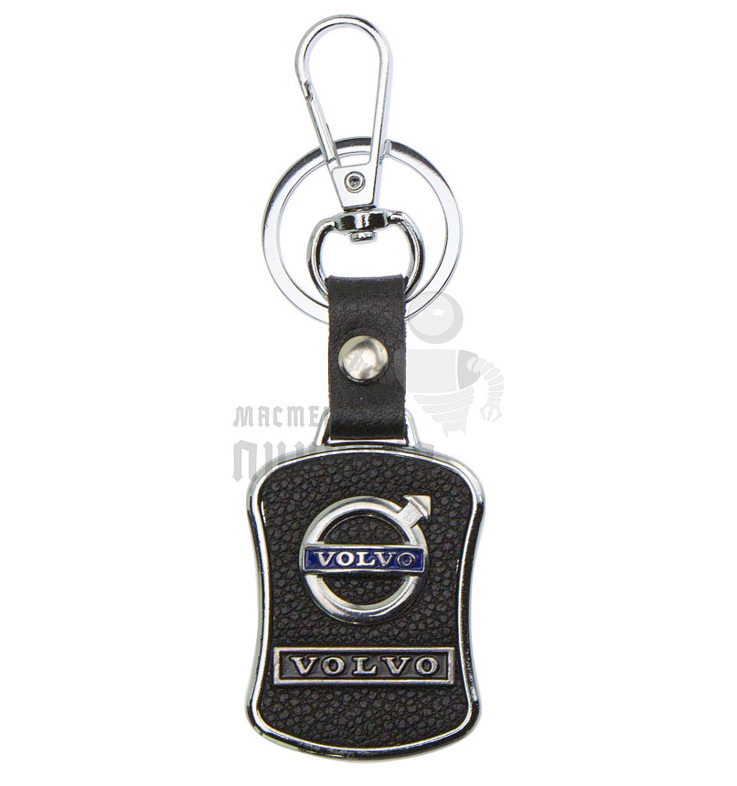 Авто карабин с кольцом для ключей VOLVO Экокожа