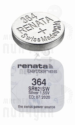 Батарейка часовая RENATA R364 SR621SW BL1 (1/10/100)