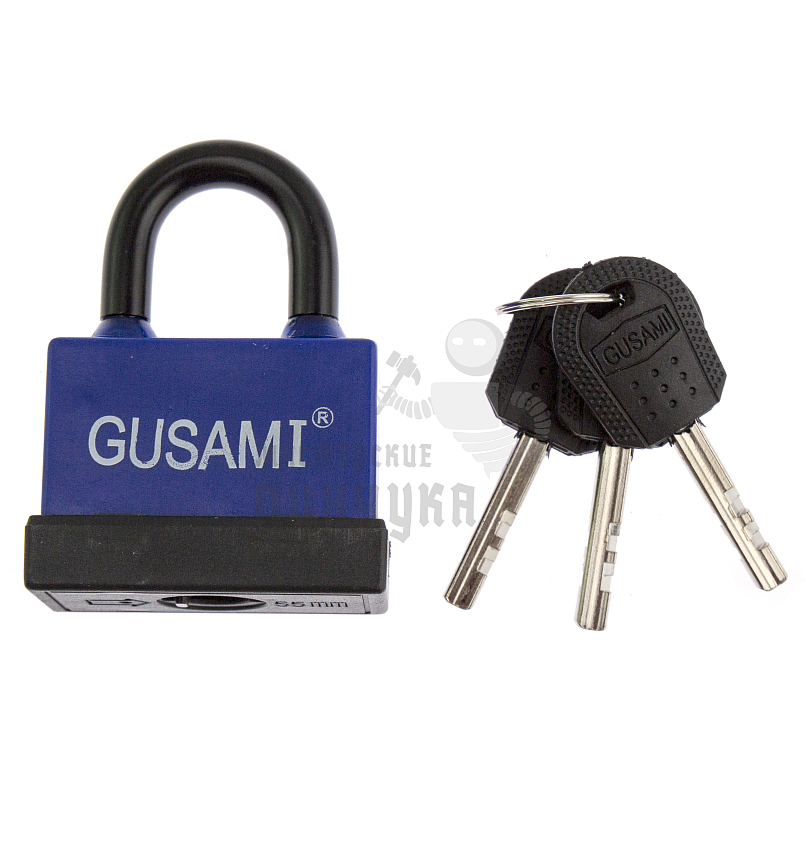 Навесной замок GUSAMI 58мм (синий)