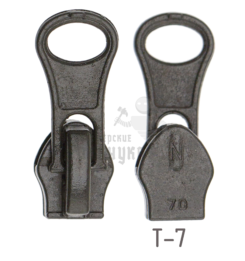 Бегунок для спиральной молнии, тип 7, автомат, "ГРУША" цв. хаки 328