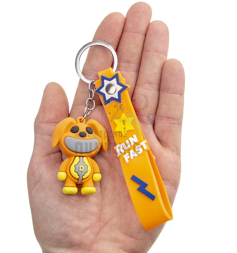 Брелок для ключей "Пеклопёс" цв.рыжий+ремешок