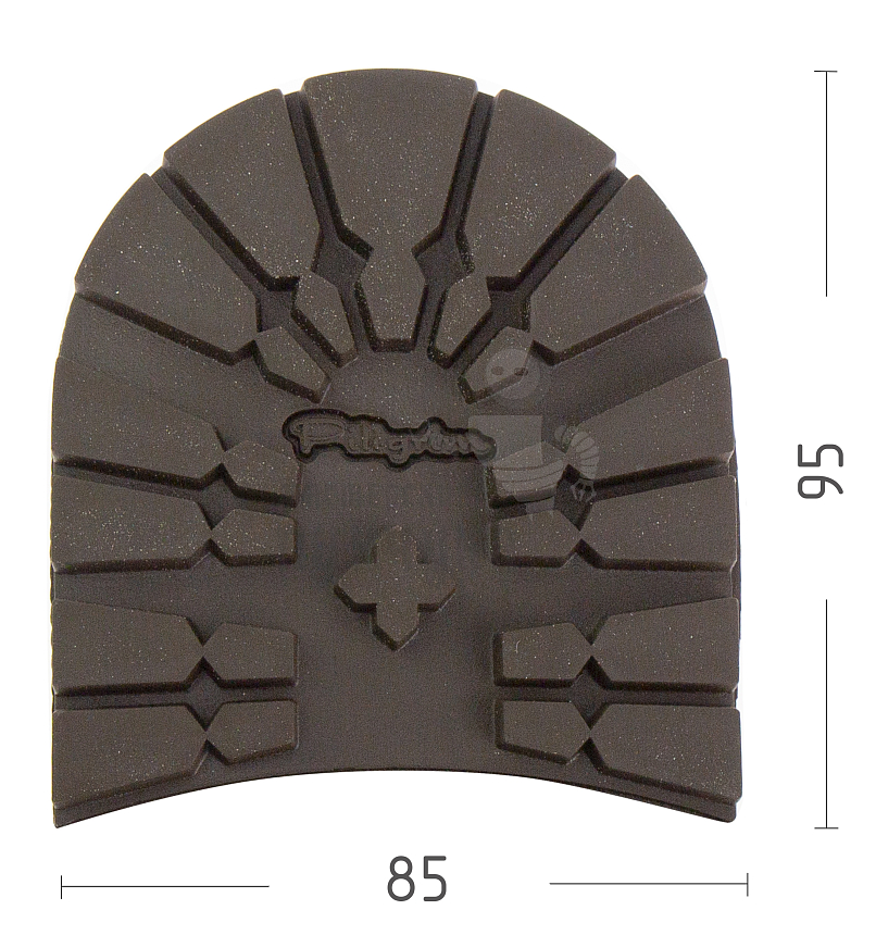 Набойка Piligrim "Танк", разм. 85x95x7,7мм, цв.коричневый