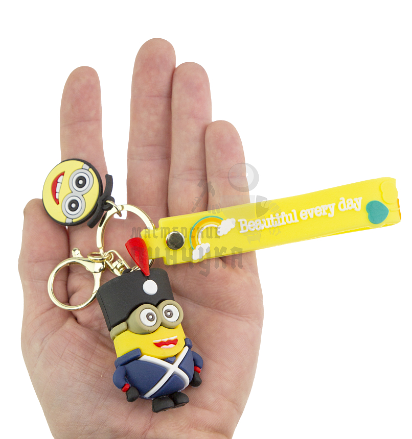 Брелок для ключей "Миньон" Боб цв.фиолетовый + карабин