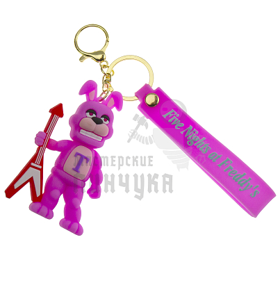 Брелок для ключей "FNAF" цв.розовый + карабин