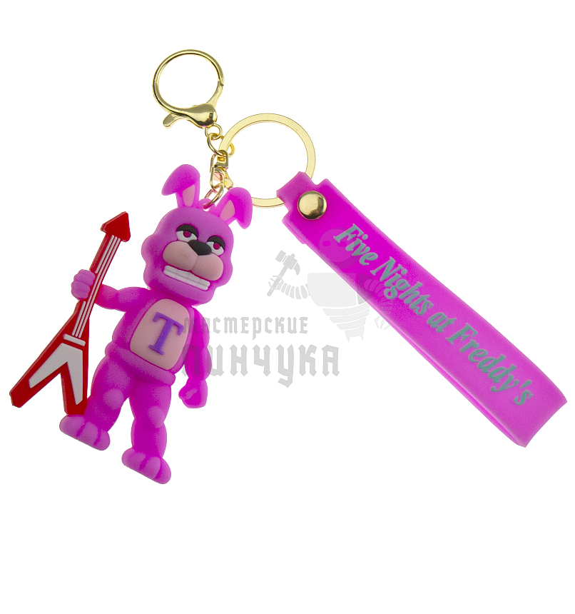 Брелок для ключей "FNAF" цв.розовый + карабин