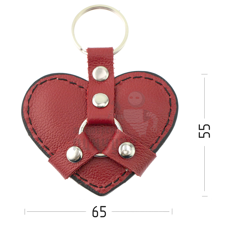 Брелок Сердце, цв.красный