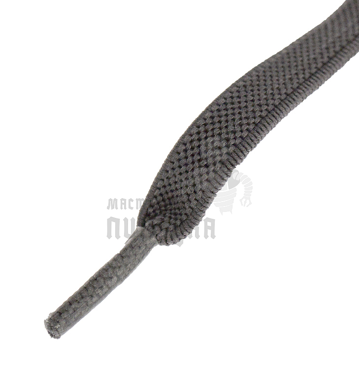 Эластичные шнурки для кроссовок с металлическим замком, 100-150см, плоский, цв. т.серый