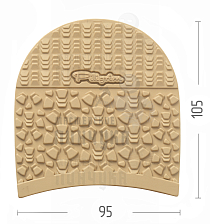 Набойка Piligrim "Раптор", разм. XL, 95х105х6.5мм, цв. бежевый - Чертеж