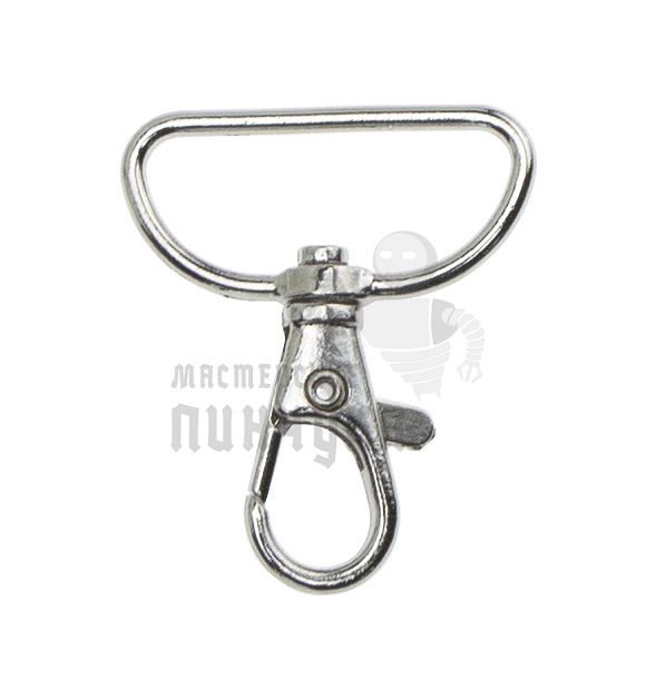 Карабин поворотный, сумочный 30мм, цв.никель
