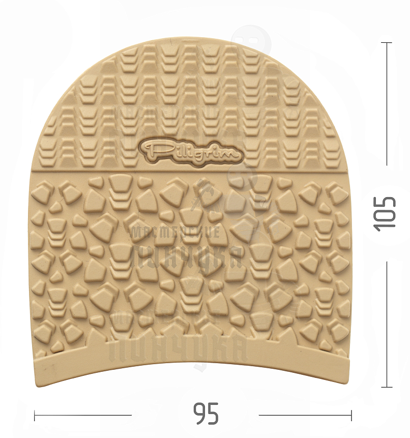 Набойка Piligrim "Раптор", разм. XL, 95х105х6.5мм, цв. бежевый