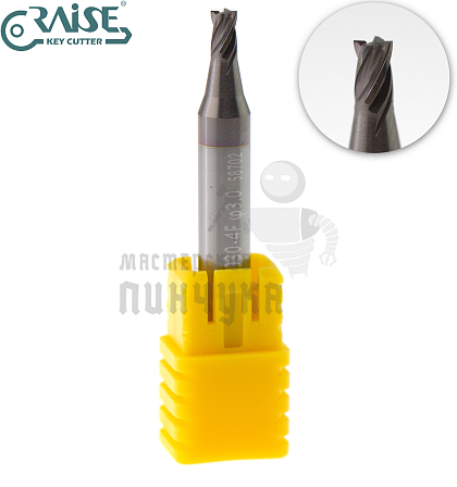 Вертик.фреза RAISE EW6030-4F ф3,0мм CARBIDE (ф3,0Х6Х40X4F)								 - Чертеж