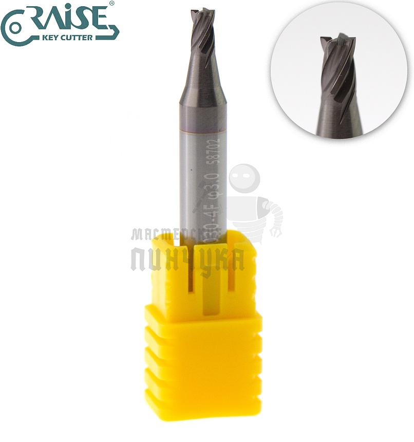 Вертик.фреза RAISE EW6030-4F ф3,0мм CARBIDE (ф3,0Х6Х40X4F)								