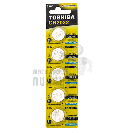 Батарейка Toshiba CR2032 BL5 (5/100/5000)