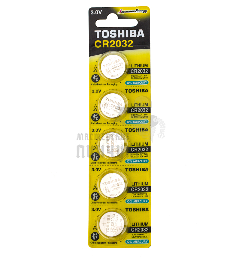 Батарейка Toshiba CR2032 BL5 (5/100/5000)
