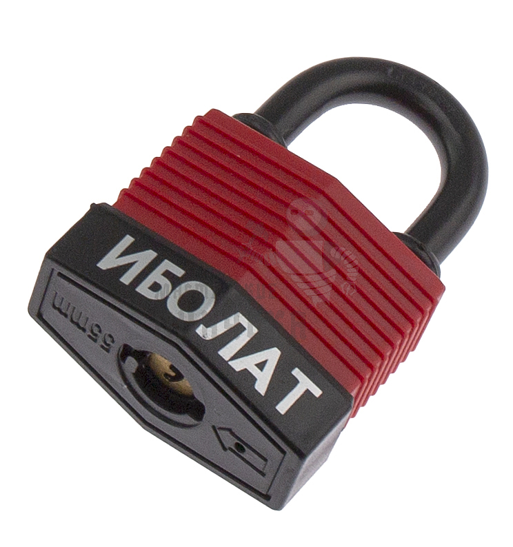 Навесной замок "ИБОЛАТ" 55мм (красный)