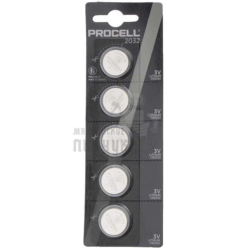 Батарейка Duracell Procell CR2032 BL5 Lithium 3V (5/200)