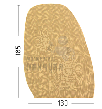 Проф. формованная Piligrim "Черепашка", разм. XL, 185х130х1,8мм, цв. бежевый - Чертеж